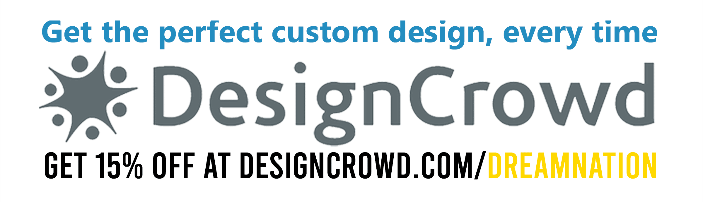 Get 15% off at Designcrowd today!